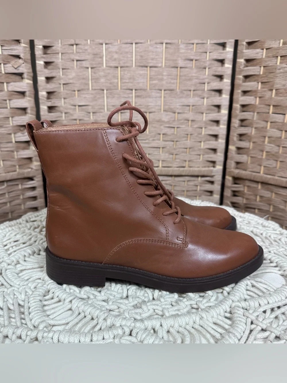 Madewell Evelyn Lace-Up Ankle Combat Boots - Size 8 - Picture 6 of 11